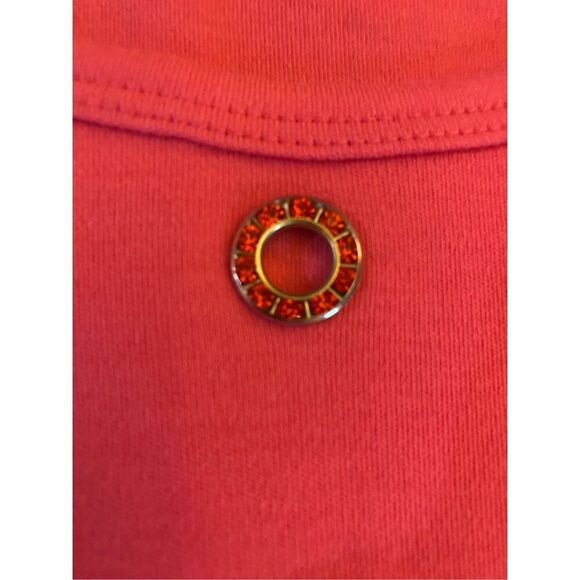 NWOT Quacker factory, pink Crystal embellished detailed T-shirt size XS - Picture 4 of 4